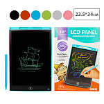 Планшет графический " KWELT " 16 дюймов, 23,5*34см, стилус, блокировка от стирания, цвет ассорти (без возможности выбора цвета), батарейка в комплекте (CR2025), картонная упаковка