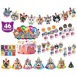 Набор для праздника " Мир открыток " 8-98 Замурчательный день варенья. В наборе: Гирлянда на ленте- 1шт, колпачки на резинке- 7шт, большой топпер- 1шт, маленькие топперы- 21шт, карточки для игры в фанты- 8шт