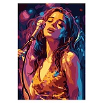 Картина по номерам " Lori " 28,5*20см Вечерний блюз, состав набора: основа с контуром на картоне, кисть, акриловые краски, вспомогательный лист, акриловый лак, европодвес
