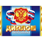 Диплом выпускника РФ А5 3-21 " Мир открыток " мелованный картон 220г/м2, фольга, текст