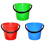 Ведро " Милих "  6л пластмассовое, с пластиковой ручкой, ассорти (без возможности выбора цвета), без крышки