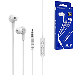 Наушники " Borofone " BM37 Noble Sound, белые, внутриканальные, проводные, микрофон, кнопка ответа, jack 3,5мм, длина - 1,2м