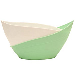 Кашпо " Миленд " Гармония, 1,5л, Мята/Белый, 28,5*14*15,5см, пластик