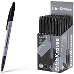 Ручка шариковая " Erich Krause " Slender Stick Grey, черная 0,7мм, Super Glide Technology, толщина письма 0,35мм, круглая, картонная упаковка