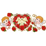 Набор наклеек " Праздник " 945 Свадьба- Стрелы Амура, вырубка, индивидуальная упаковка