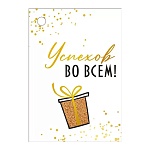 Бирка для букетов и подарков " Империя поздравлений " 015 Успехов во всем! 79*55мм, без отделки