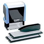 Штамп самонаборный " Trodat " 4-строчный 18*47мм без рамки, корпус черный, 1 касса в комплекте