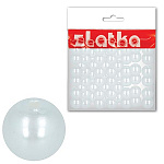 Набор бусин " Zlatka " №01 4мм*100шт, белых, пластик, пакет, европодвес