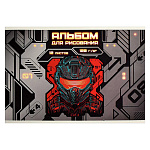 Альбом А4 12л " Феникс " Кибер, на скобе, обложка- мелованный картон, УФ-лак, блок- офсет 120г/м2