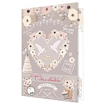 Открытка " Мир открыток " 2-46 Свадьба- С днем свадьбы! Голуби с кольцами, 251*194мм, рельеф, блестки, текст