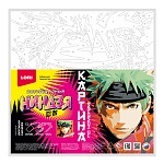 Картина по номерам " Lori " 20*20см Истории юных ниндзя. Дерзкий ниндзя, состав набора: холст с контуром на подрамнике, краски, кисть, инструкция, картонная упаковка, европодвес