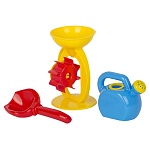 Песочный набор " Совтехстром " 3 предмета, в наборе: мельница, лейка, совок, в сетке