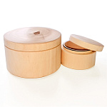 Деревянная заготовка из липы " Мастерская РуТвор " Шкатулка прямая, h=55мм d=95мм