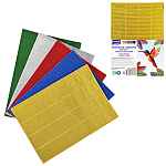 Картон цветной А4 гофрированный, металлизированный, 5л 5цв " Mazari " Калибри, 170г/м2, пакет