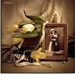 Постер магнитный 100*100мм " Ретро тюльпаны " Винил, европодвес