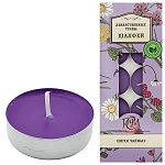 Свеча чайная ароматизированная " РСМ " 10шт Лекарственные травы Шалфей, 39*12,5мм время горения 3-4часа, картонная упаковка