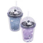 Стакан с трубочкой " Миленд " 380мл, Космонавт, ассорти