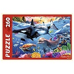 Пазлы " Рыжий кот " 260элементов Морской мир №4 34,5*50см, картонная упаковка 32,7*20,1*3,2см