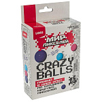 Опыты " Lori " Crazy balls. Мир пикселей. Голубые, розовые, фиолетовые, в наборе: химические растворы, 3 красителя, пластиковая емкость, пластиковая ложка, перчатки, инструкция