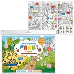 Раскраска-постер " Феникс " А4 1л What`s up in the park. В парке, обложка- мелованная бумага, офсет, размер в разложенном виде 800х580мм