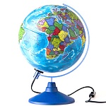 Глобус политический с подсветкой от сети 250мм " Globen ", картонная коробка