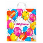 Пакет ПЭ " Интерпак " с петлевой ручкой ПНД, 38*42см 40мкм Пати