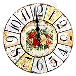 Часы настенные " Миленд " d=30см Весенний букет, питание от 1 батарейки АА, батарейки в комплект не входят, материал- МДФ, пластик, картонная упаковка