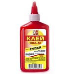 Клей ПВА " Луч " Супер 125 г красный флакон морозоустойчивый (бумага, картон, кожа, ткань, дерево, стекло, фотографии)