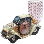 Сувенир " KWELT " Ретро автомобиль с часами 23*12см, батарейка АА ( в комплект не входят), полистоун, картонная упаковка 28*15*10см