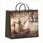 Пакет ПЭ " Интерпак " с пластиковой ручкой МП, 30*30см 150мкм Каравелла