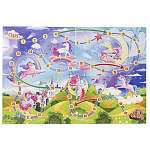 Игра ходилка " Рыжий кот " Мини-игры В мире единорогов, состав: игровое поле 42*28,5см, фишки - 4шт, кубик, инструкция, пакет 23,5*16,4*0,5см, европодвес