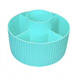 Подставка настольная " Tukzar " 5 отделений, пластик, d=14,5см, h=9,5см, мятная