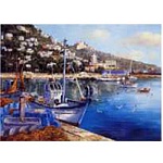 Постер магнитный 240*300мм " Морской причал " Винил, европодвес