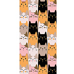 Конверт для денег " Миленд " С Днем рождения! Котики, 91*164мм, золото