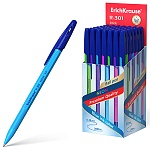 Ручка шариковая " Erich Krause " R-301 Neon Stick синяя 0,7мм, толщина письма 0,35мм, шестигранная, цветной корпус ассорти, картонная упаковка