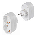 Двойник сетевой " Buro " 2 розетки, 16А, с заземлением, белый, пакет
