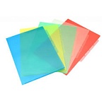 Папка-уголок " Бюрократ " А4 ассорти, 5-ти уровневая, пластик 0,15мм, прозрачная