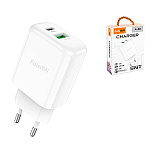 Блок питания сетевой " FaisON " A-80 Skit белый, 2,0А, QC3.0, PD3.0, 18W, USB, пластик (кабель в комплект не входит)