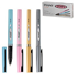 Ручка шариковая " Piano " синяя 0,5мм, толщина письма 0,25мм, чернила на масляной основе, цветной корпус, металлический клип, дисплей