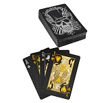 Карты игральные " Миленд " Игрок 54шт/колода, пластиковые, черные, серебристые