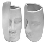 Ваза керамическая " KWELT " Полуликий, белая, 6*14,5*6,5см