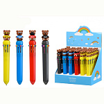 Ручка шариковая автоматическая " Basir " Мишка 10цв прорезиненный наконечник-мишка, цветной корпус, ассорти