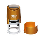 Оснастка для печати " Colop " d=41,5мм, корпус круглый, цвет корпуса золотистый, крышка, Printer R40 gold yellow