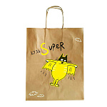 Пакет бумажный " ПЗБМ " 25*22*12см Будь Супер, крученые ручки