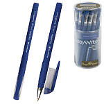 Ручка шариковая " Bruno Visconti " EasyWrite.Navy, синяя 0,5мм, толщина письма 0,4мм, пластиковый корпус, покрытие soft-touch, цвет корпуса - синий, резиновый держатель, металлический наконечник, колпачок с клипом, сменный стержень, пластиковый тубус