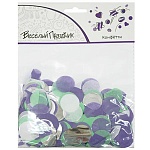 Конфетти " Браво " фольга/бумага Круги микс лавандовые 25мм/30гр