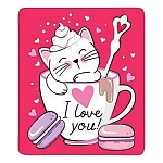 Магнит виниловый " Хорошо " 918 Котик в кружке, 60*70мм