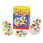 Игра развивающая " Русский стиль " Дублик-умник Фрукты и овощи, состав: 30 карточек, правила, картонная упаковка 16,5*11,5*2,5см