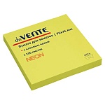 Блок самоклеящийся (стикеры) 76*76мм 100л неон, зеленый " deVente "