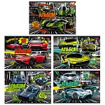 Альбом А4 20л " Hatber " Авточемпион (ассорти), на скобе, обложка- мелованный картон, блок-офсет- 100г/м2, 1 дизайн в спайке, 5 дизайнов в коробке